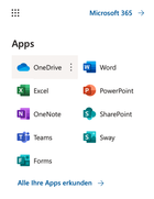 Auswahl OneDrive